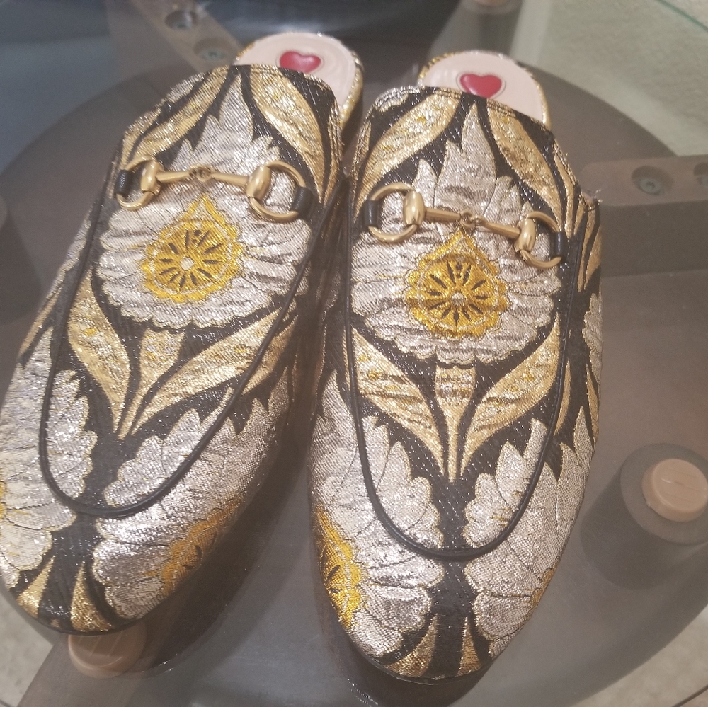 Gucci Multicolor Floral Mules/Slides